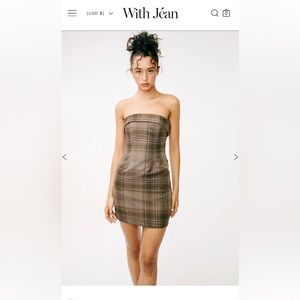 With Jean Chloe Corset Plaid Dress
